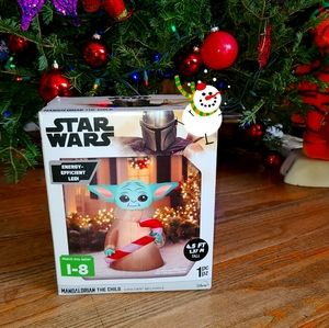 Mandalorian baby Yoda inflatable